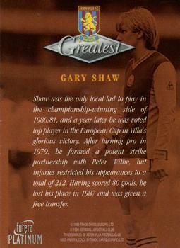 1999 Futera Platinum Aston Villa Greatest #NNO Gary Shaw Back