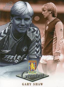 1999 Futera Platinum Aston Villa Greatest #NNO Gary Shaw Front