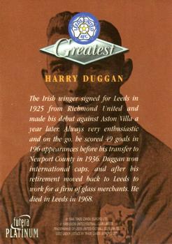 1999 Futera Platinum Leeds United Greatest #NNO Harry Duggan Back