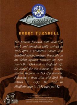 1999 Futera Platinum Leeds United Greatest #NNO Bobby Turnbull Back