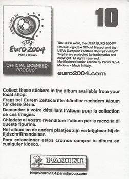 2004 Panini UEFA Euro 2004 Stickers #10 Paulo Ferreira Back