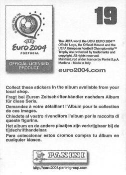 2004 Panini UEFA Euro 2004 Stickers #19 Deco Back