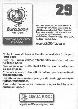 2004 Panini UEFA Euro 2004 Stickers #29 Team Photo (puzzle 2) Back