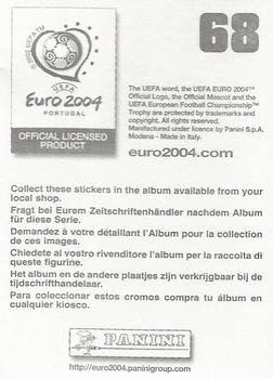 2004 Panini UEFA Euro 2004 Stickers #68 Team Photo (puzzle 1) Back