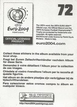 2004 Panini UEFA Euro 2004 Stickers #72 Michel Salgado Back