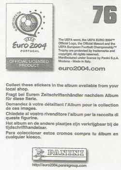 2004 Panini UEFA Euro 2004 Stickers #76 Carles Puyol Back