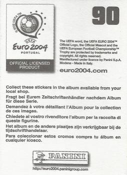 2004 Panini UEFA Euro 2004 Stickers #90 Jose Santiago Cañizares Back