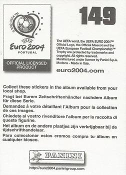 2004 Panini UEFA Euro 2004 Stickers #149 Ricardo Cabanas Back