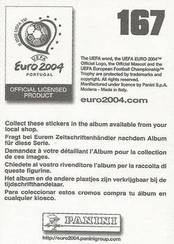 2004 Panini UEFA Euro 2004 Stickers #167 Giovanni Rosso Back