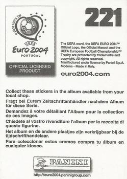 2004 Panini UEFA Euro 2004 Stickers #221 Badge Back