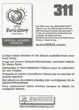 2004 Panini UEFA Euro 2004 Stickers #311 Oliver Neuville Back