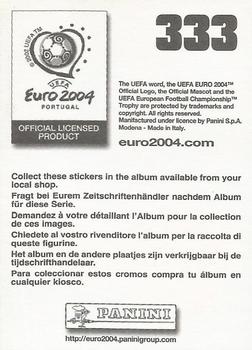 2004 Panini UEFA Euro 2004 Stickers #333 Ruud van Nistelrooij Back
