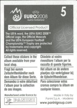 2008 Panini UEFA Euro 2008 Stickers #5 Official Mascots Back