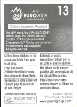 2008 Panini UEFA Euro 2008 Stickers #13 Genève Back