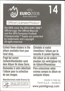 2008 Panini UEFA Euro 2008 Stickers #14 Ernst-Happel-Stadion Back