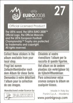 2008 Panini UEFA Euro 2008 Stickers #27 Worthersee Stadion Back