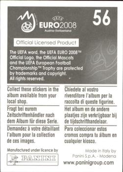 2008 Panini UEFA Euro 2008 Stickers #56 Stephane Grichting Back