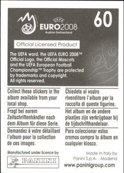 2008 Panini UEFA Euro 2008 Stickers #60 Mario Eggimann Back