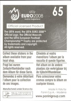 2008 Panini UEFA Euro 2008 Stickers #65 Tranquillo Barnetta Back