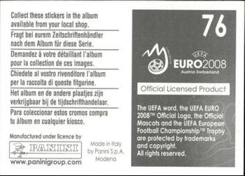 2008 Panini UEFA Euro 2008 Stickers #76 Team Photo (puzzle 4) Back