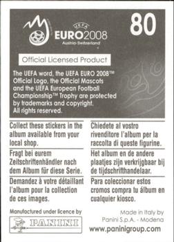 2008 Panini UEFA Euro 2008 Stickers #80 Martin Jiranek Back