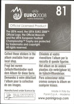 2008 Panini UEFA Euro 2008 Stickers #81 Tomas Hubschman Back
