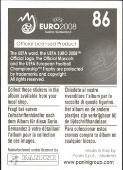 2008 Panini UEFA Euro 2008 Stickers #86 Tomas Galasek Back
