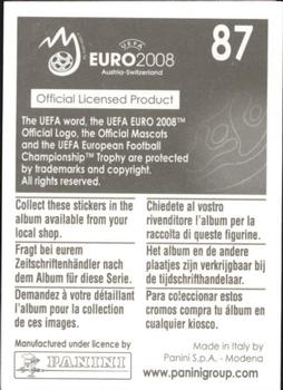 2008 Panini UEFA Euro 2008 Stickers #87 Tomas Sivok Back