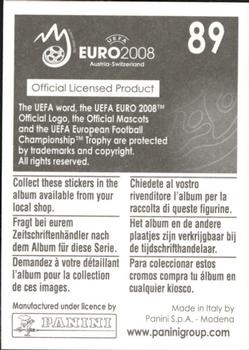 2008 Panini UEFA Euro 2008 Stickers #89 Jaroslav Plasil Back