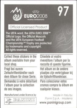 2008 Panini UEFA Euro 2008 Stickers #97 Jaromir Blazek Back