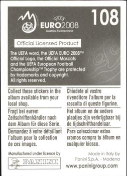2008 Panini UEFA Euro 2008 Stickers #108 Paulo Ferreira Back
