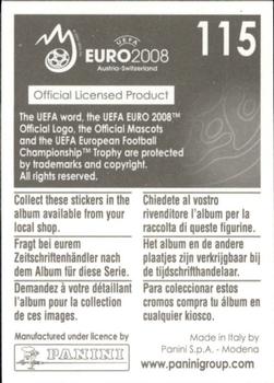 2008 Panini UEFA Euro 2008 Stickers #115 Maniche Back
