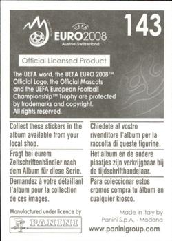 2008 Panini UEFA Euro 2008 Stickers #143 Gokdeniz Karadeniz Back