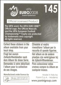 2008 Panini UEFA Euro 2008 Stickers #145 Semih Senturk Back