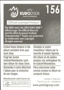 2008 Panini UEFA Euro 2008 Stickers #156 Alex Manninger Back