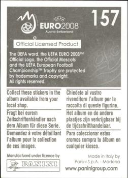 2008 Panini UEFA Euro 2008 Stickers #157 Emanuel Pogatetz Back