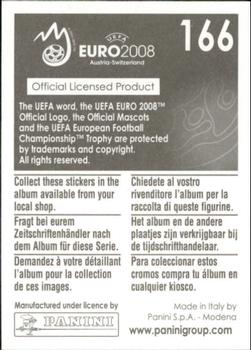 2008 Panini UEFA Euro 2008 Stickers #166 Yuksel Sariyar Back