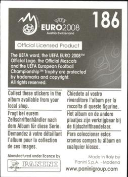 2008 Panini UEFA Euro 2008 Stickers #186 Robert Kovac Back