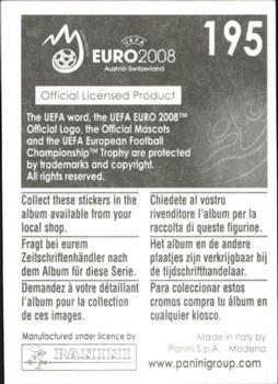 2008 Panini UEFA Euro 2008 Stickers #195 Jerko Leko Back