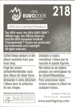 2008 Panini UEFA Euro 2008 Stickers #218 Tim Borowski Back