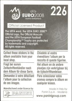 2008 Panini UEFA Euro 2008 Stickers #226 Kevin Kuranyi Back