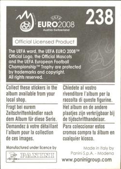 2008 Panini UEFA Euro 2008 Stickers #238 Marcin Wasilewski Back