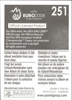 2008 Panini UEFA Euro 2008 Stickers #251 Maciej Zurawski Back