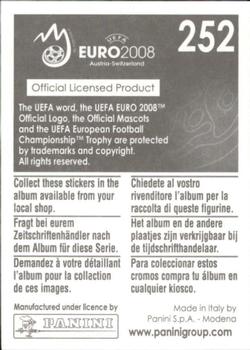 2008 Panini UEFA Euro 2008 Stickers #252 Grzegorz Rasiak Back