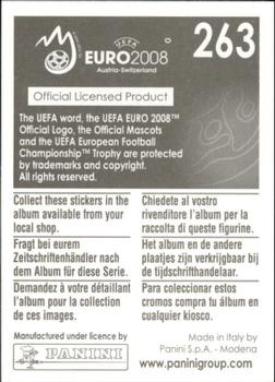 2008 Panini UEFA Euro 2008 Stickers #263 Joris Mathijsen Back