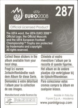 2008 Panini UEFA Euro 2008 Stickers #287 Fabio Cannavaro Back