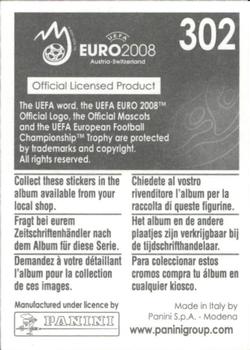 2008 Panini UEFA Euro 2008 Stickers #302 Antonio Di Natale Back