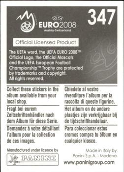 2008 Panini UEFA Euro 2008 Stickers #347 Patrick Vieira Back