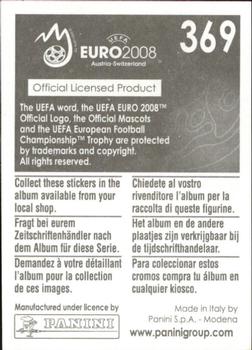 2008 Panini UEFA Euro 2008 Stickers #369 Paraskevas Antzas Back