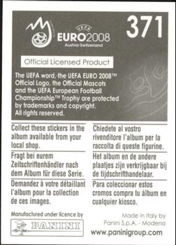2008 Panini UEFA Euro 2008 Stickers #371 Vassilis Torosidis Back